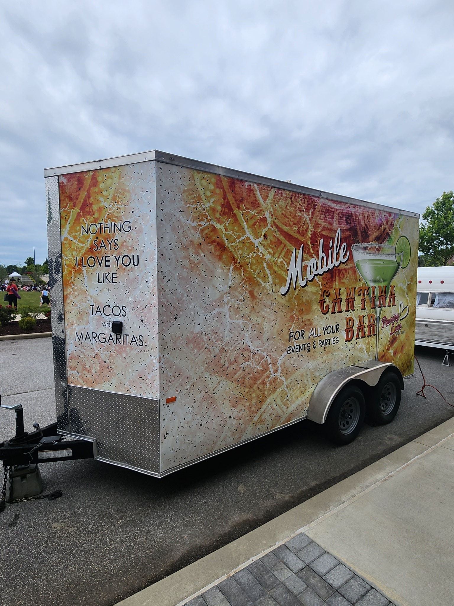 Mobile Cantina Bar trailer angle