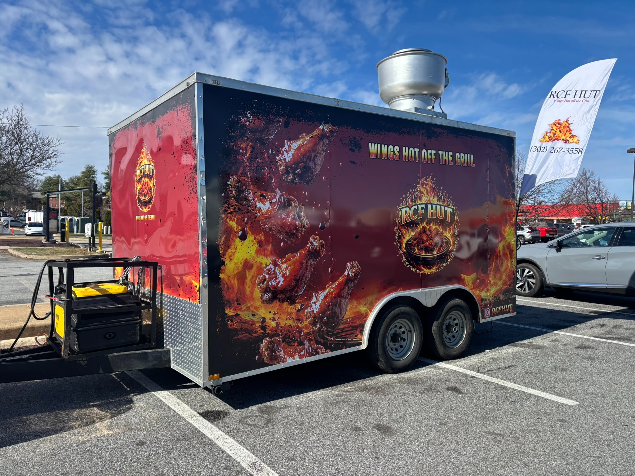 RCF Hut rear-quarter flag wrap