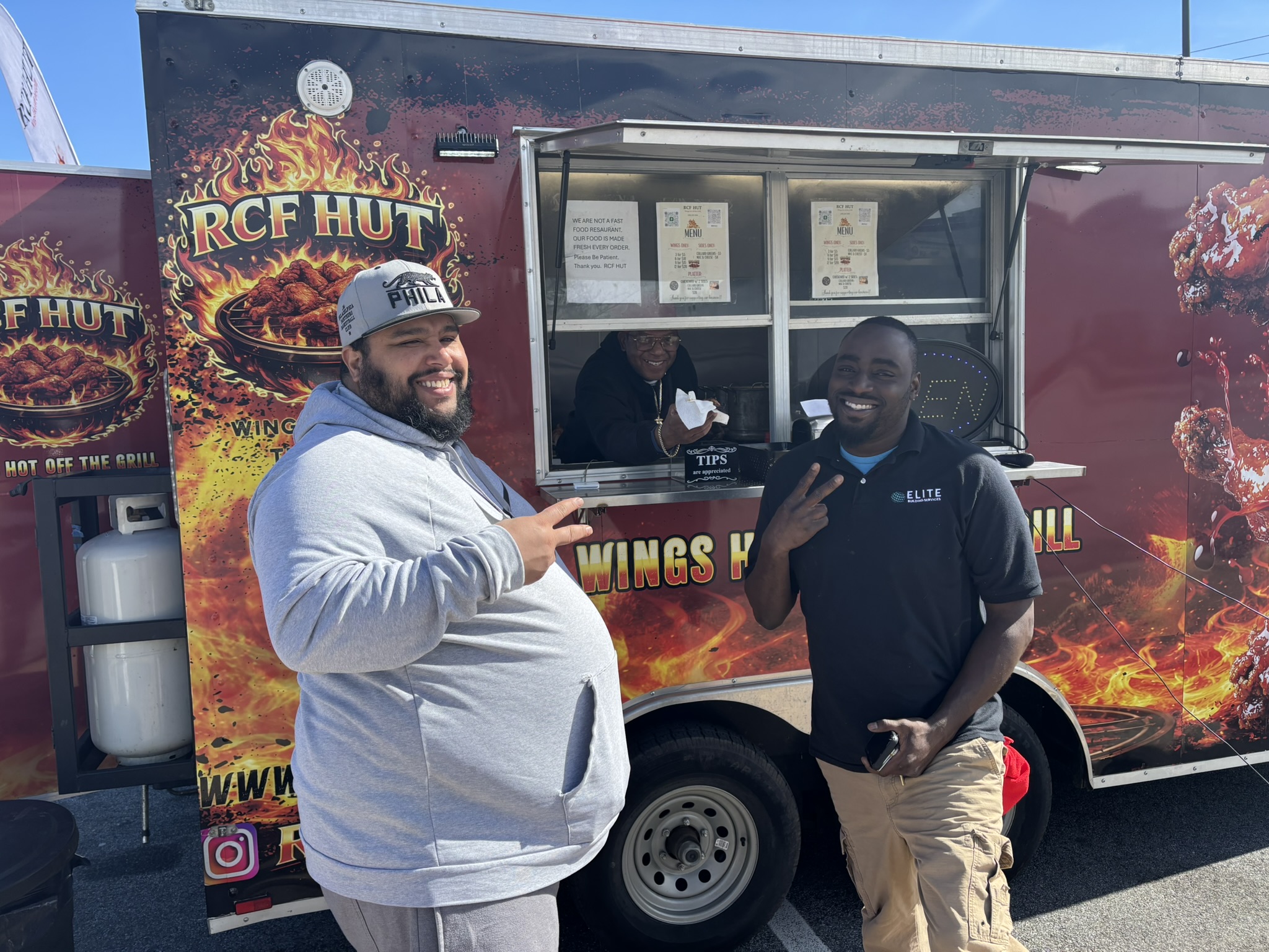 RCF Hut owner serving from wrapped trailer